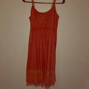 Ryu from ModCloth orange lace dress